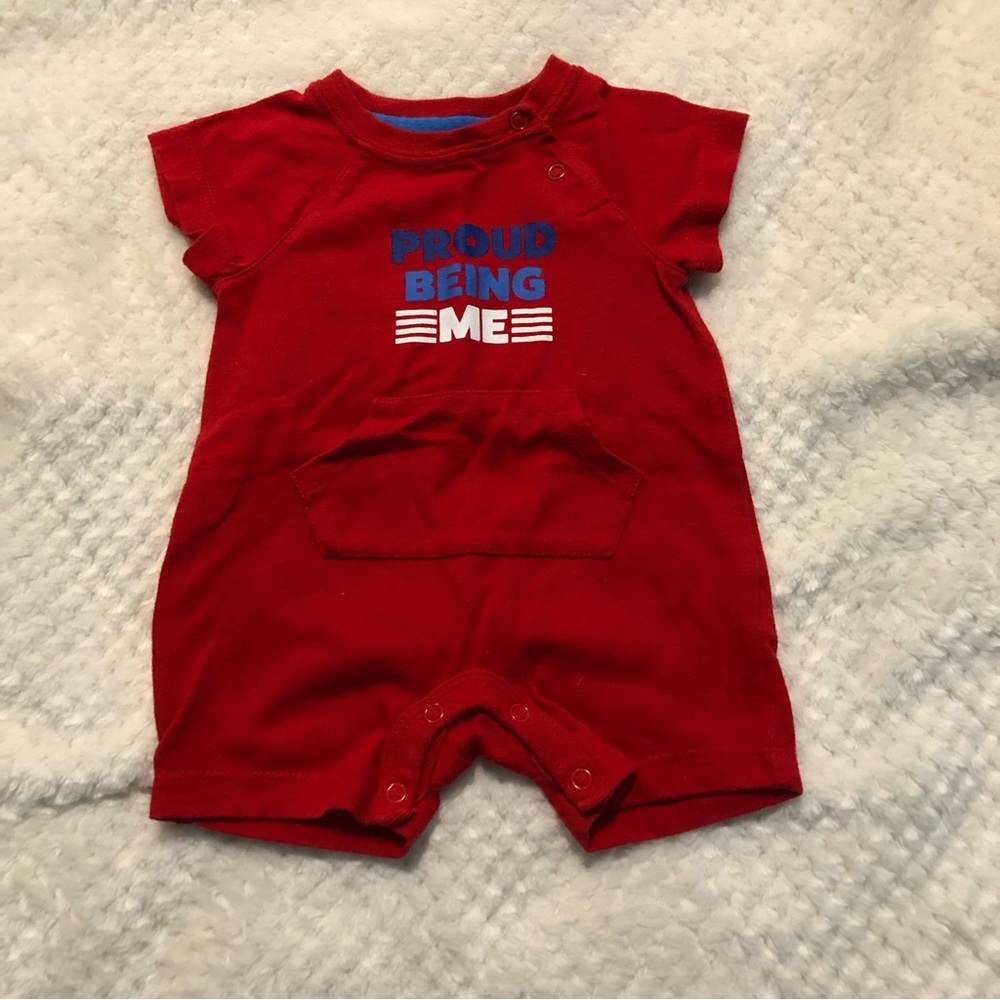 Red romper shirt